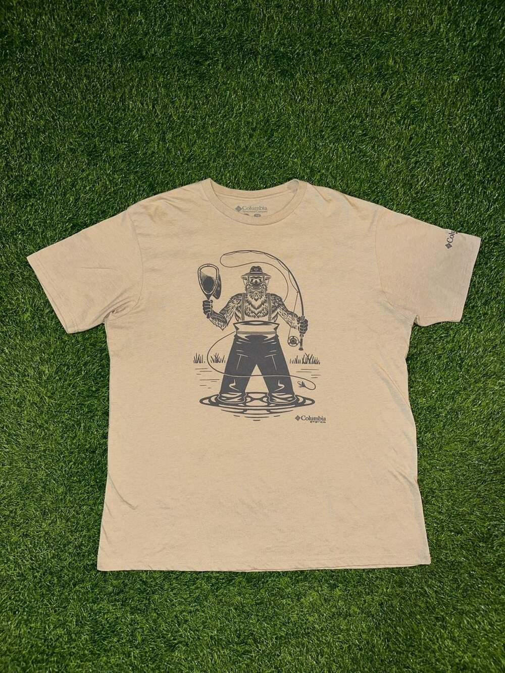 Columbia PFG Sasquatch Fishing Graphic T-Shirt Size XL